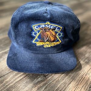 Vintage corduroy Camel snapback hat